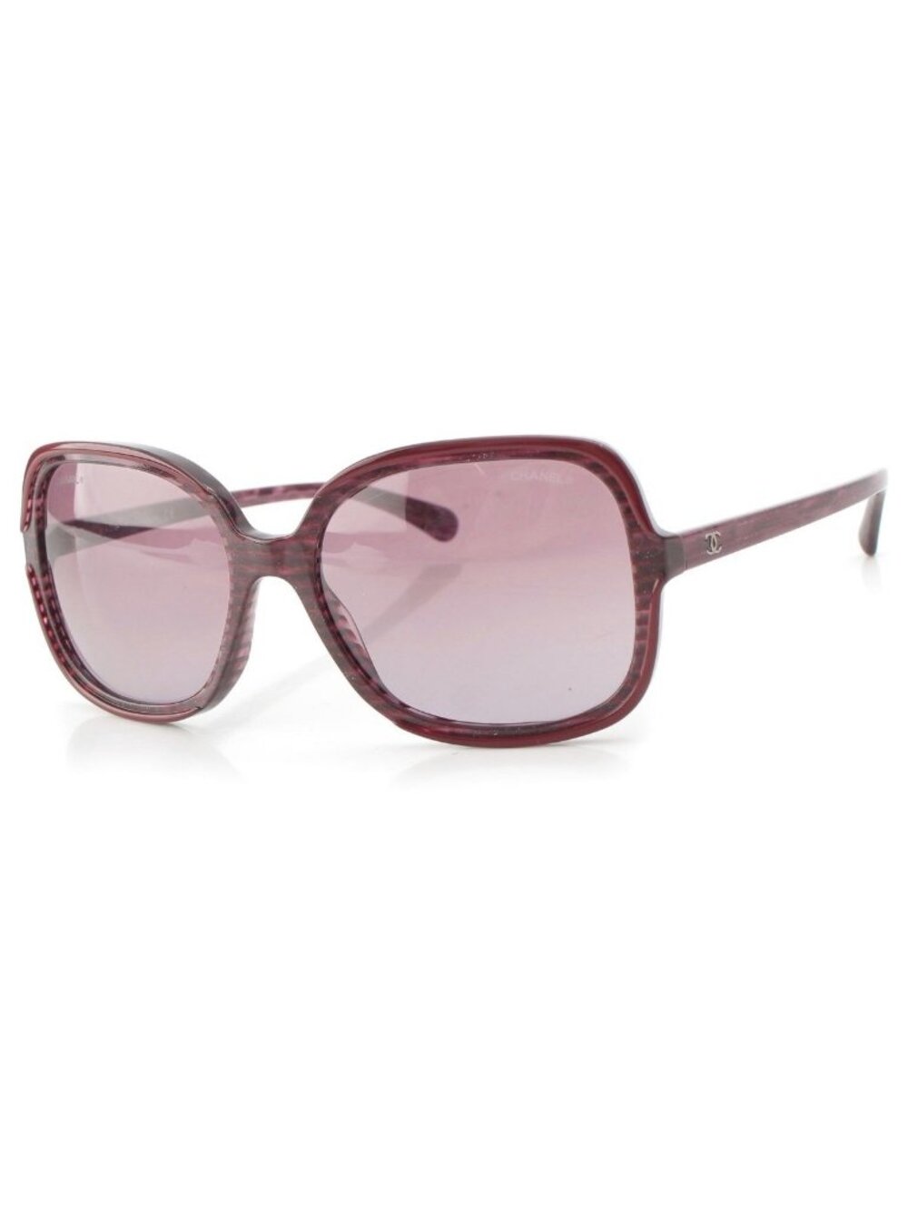 Chanel Cell Frame Full Rim Wellington Sunglasses Purple Bordeaux Eyewear